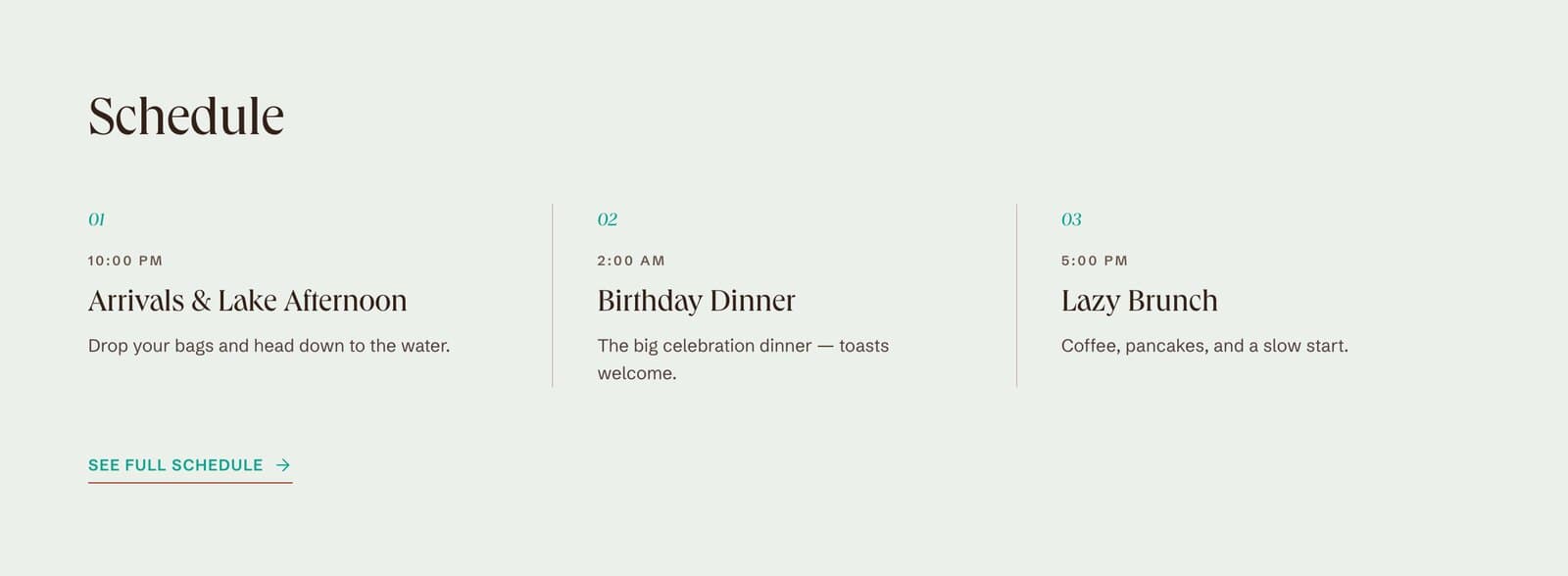 A real Festi microsite themed in its own extracted palette and type